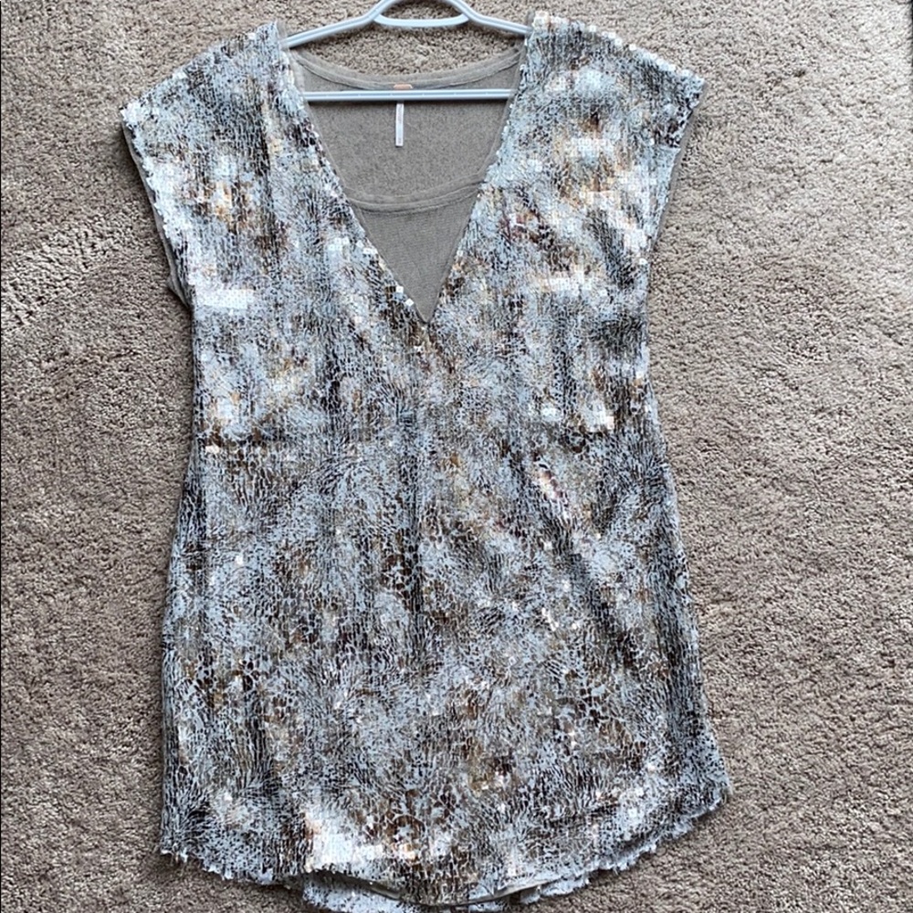Free People Sequined Mini Dress